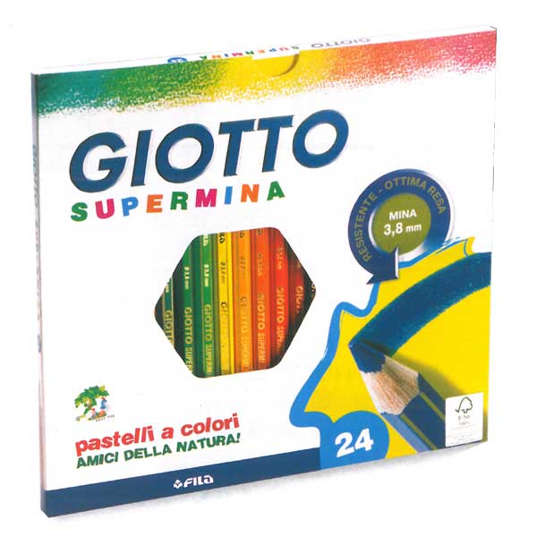 24 matite colorate Giotto Supermina - FI235800