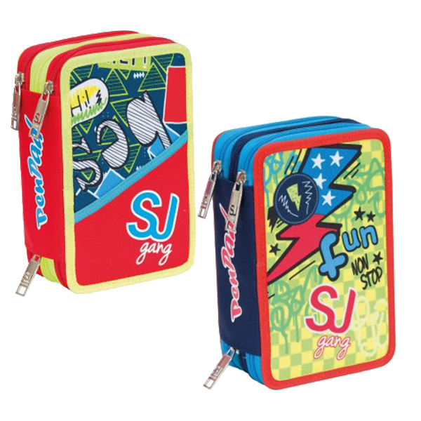 Astuccio completo 3 zip Pen Pad Sj Gang Boy - SVN3C2011903 | GIOCHIMPARA SRL