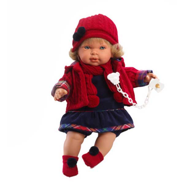 Vestiti per bambole Llorens 38 cm - Abito stampato con giacca salmone,  sciarpa e stivaletti - Dolls And Dolls - Negozio di Bambole da collezione